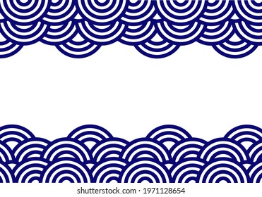 Japanese background. Abstract background with circle pattern. Vector illustration