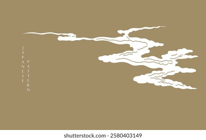 Japanese background with Abstract template with Chinese cloud layout design in oriental style