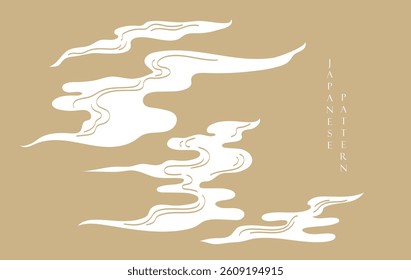 Japanese background with Abstract template with Chinese cloud layout design in oriental style