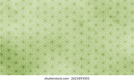 Japanese background: Asanoha Japanese Geometric Pattern in Yellow-green