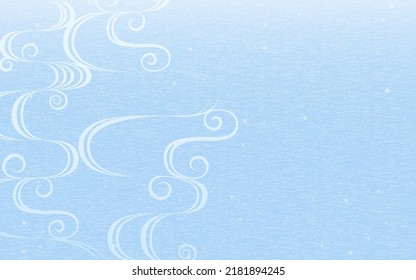 Japanese background, blue background with Japanese flowing water pattern