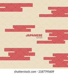 Japanese Background Cover Vector Illustration 