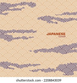 Japanese Background Cover Vector Illustration 