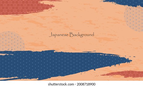 Japanese background design with  traditional patterns