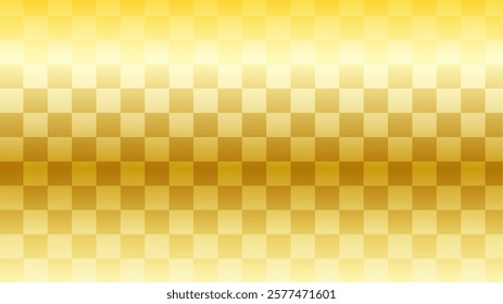 Japanese background: Gold checkered pattern