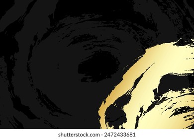 Japanese background with golden brush touch design.