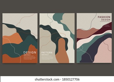 Japanese background with hand drawn wave vector. Abstract template with geometric pattern. Mountain layout design in oriental style.