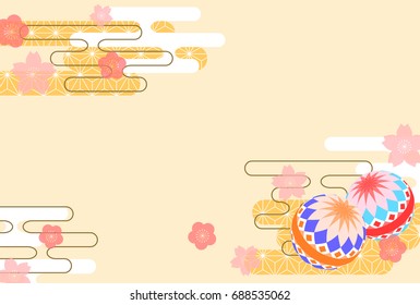Japanese background illustration
