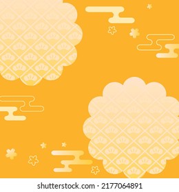 Japanese background illustration of the New Year holidays.
