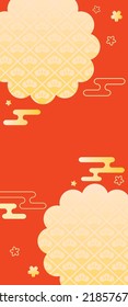 Japanese background illustration of the New Year holidays.