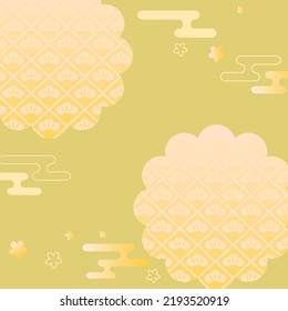 Japanese background illustration of the New Year holidays.