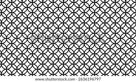 Japanese background: JModern Japanese Geometric Pattern (Shippou) in Monochrome