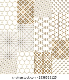 Japanese background with line art pattern vector. Abstract template with traditional Minimal geometric pattern in oriental style.