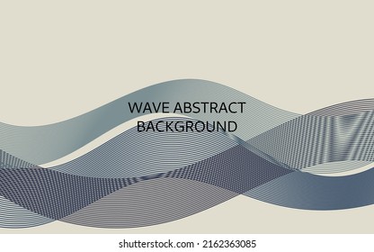 Fondo japonés con vector de patrón de onda de línea. Pancarta de arte abstracta con patrón de línea. Objeto Wave en estilo vintage