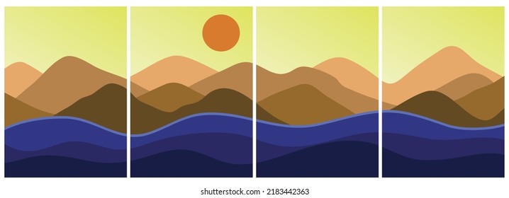 Fondo japonés con vector de patrón de onda de línea. Plantilla abstracta con patrón geométrico. Diseño de montaña de estilo oriental.
