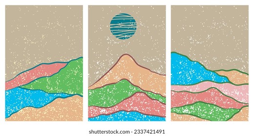 Fondo japonés con vector de patrón de onda de línea. Plantilla abstracta con patrón geométrico. Diseño de montaña de estilo oriental.