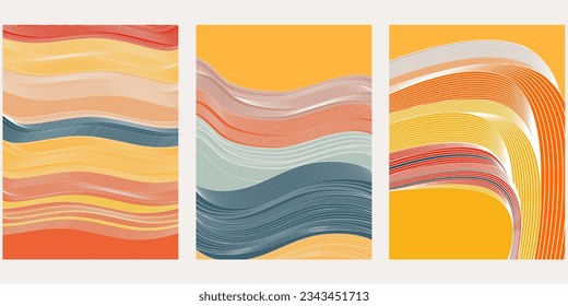 Japanese background with line wave pattern vector. Abstract template with geometric pattern. Mountain layout design in oriental style.