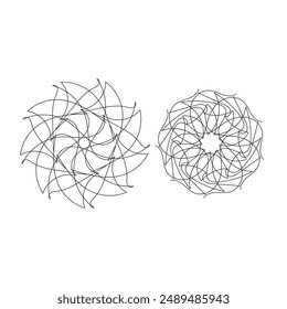 Japanese background with line wave pattern vector. Abstract template with geometric pattern. Mountain layout design in oriental style.