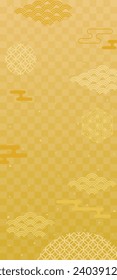 Japanese Background material of gold cloud of New Year holidays.