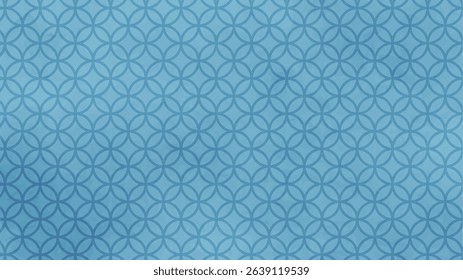 Japanese background: Modern Japanese Geometric Pattern (Shippou) in blue