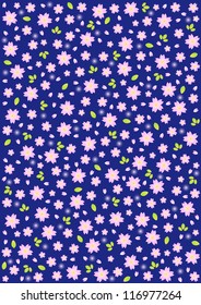 Japanese background pattern of cherry blossoms