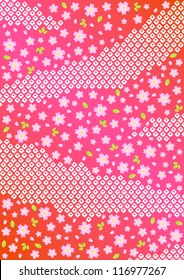 Japanese background pattern of cherry blossoms