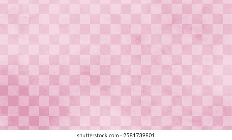 Japanese background: Pink checkered pattern