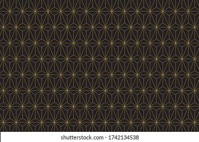 Japanese background - Star shape pattern. Vector illustration.