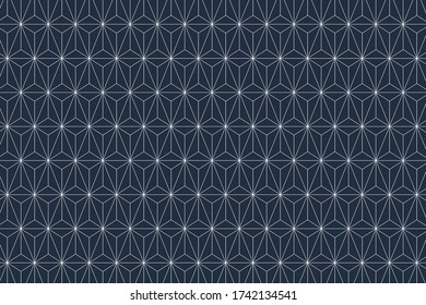 Japanese background - Star shape pattern. Vector illustration.