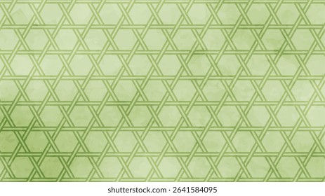 Japanese background: Traditional Japanese pattern (kagome) in green