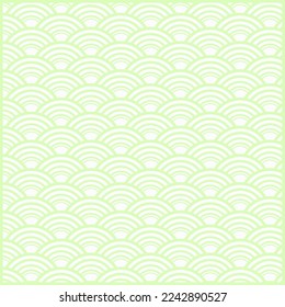 japanische Hintergrundwellenmuster, grüne Farbe