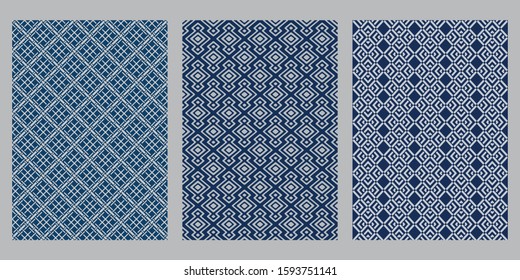 Japanese bamboo diagonal square, lantern, overlapping abstract background
