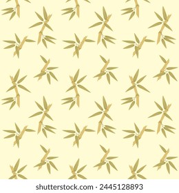 Japanese Bamboo Leaf Motif Vector Seamless Pattern