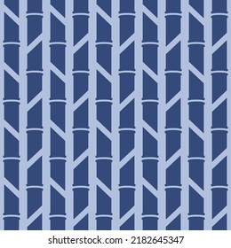 Japanese Bamboo Stripe Vector Seamless Pattern