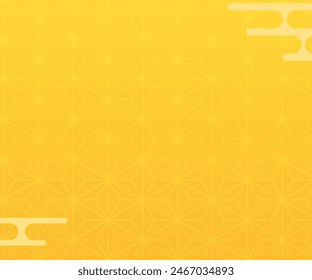 Japanese banner with Japanese Patterns and Haze, Vector Illustration