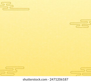 Japanese banner with Simple gold gradient and haze background, Vector Stock