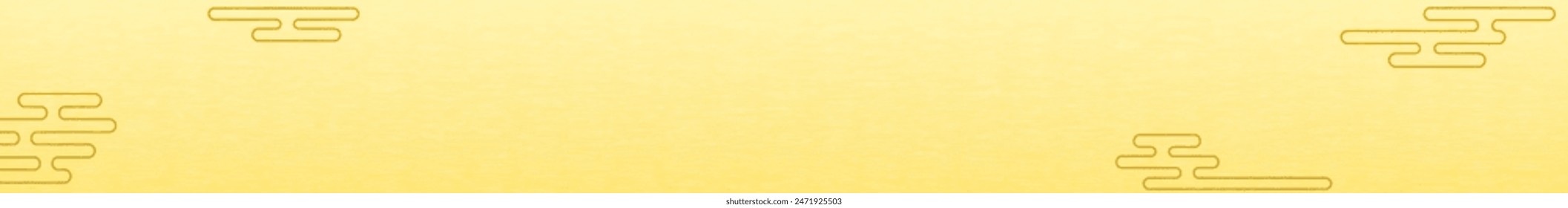 Japanese banner with Simple gold gradient and haze background, Vector Stock