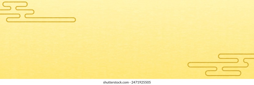 Japanese banner with Simple gold gradient and haze background, Vector Stock