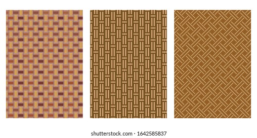 Japanese Basket Weaving Abstract Vector Background Collection