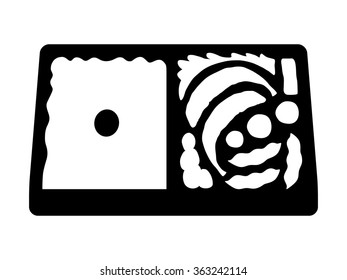 Japanese Bento Lunch Box With Tempura Flat Vector Icon For Food Apps And Websites