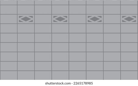 Japanese block wall illustration material