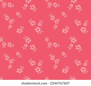 Japanese Bloom Leaf Fall Vector Seamless Pattern