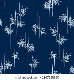 Japanese blue bamboo pattern