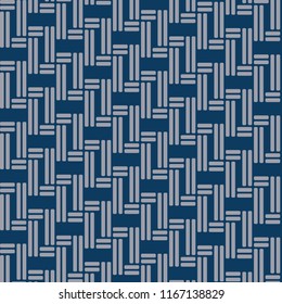 Japanese blue basket weave pattern