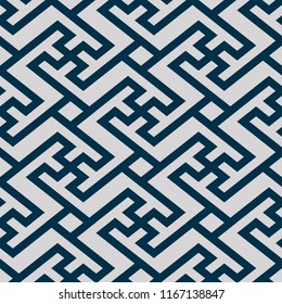 Japanese blue maze line pattern