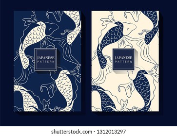 Japanese Blue Pattern Background