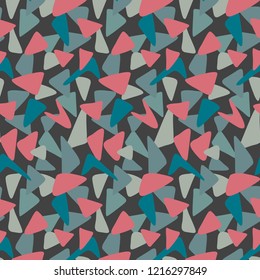 Japanese Blue And Pink Abstract Pattern