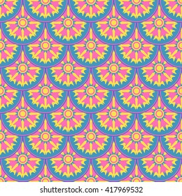 Japanese  blue and pink vector pattern background