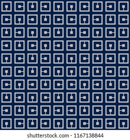 Japanese blue repeated squares pattern