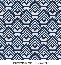 Japanese blue white geometric pattern